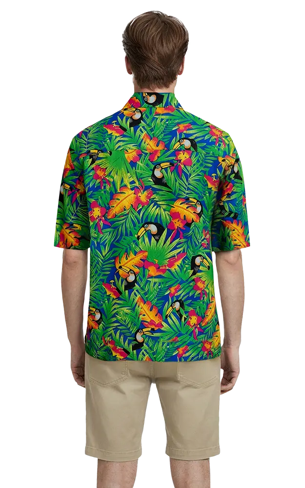 Tucan Print Camp Shirt