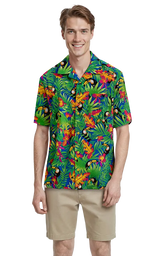 Tucan Print Camp Shirt