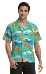 Cocktail Print Camp Shirt