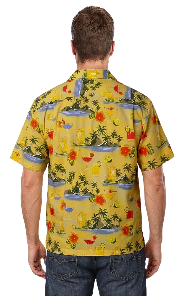 Cocktail Print Camp Shirt