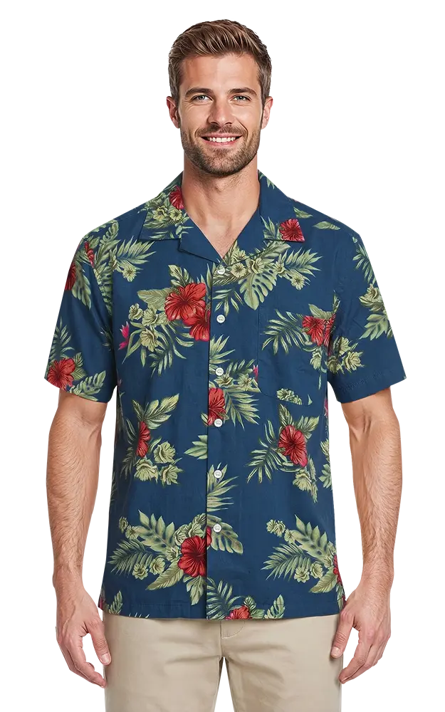 Floral Print Camp Shirt