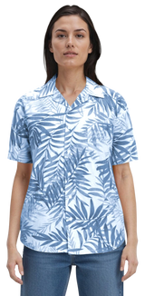 Tonal Print Camp Shirt