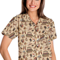 Bistro Print Camp Shirt