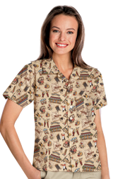 Bistro Print Camp Shirt