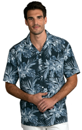 Indigo Print Camp Shirt